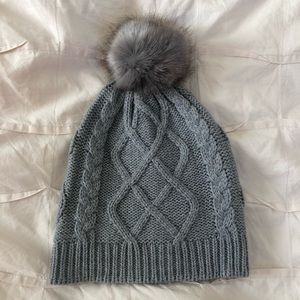 J. Crew Faux Fur Pom-Pom Beanie